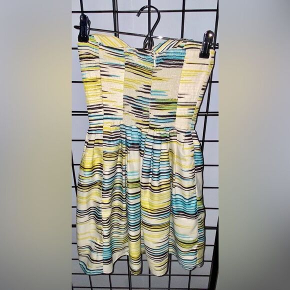 Devlin Quilted Sweetheart Neckline Strapless Multicolored Mini Dress EUC - Picture 4 of 5